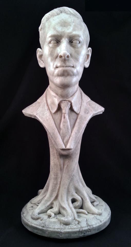 One of the Kickstarter rewards, a bust of H.P. Lovecraft.
